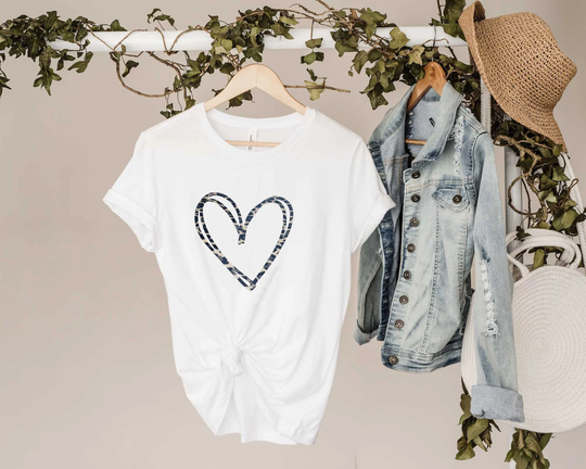 Double Heart Shirt, Cute Valentines Day Womens Valentine, Leopard Pattern Shirt, Shirt, Outfit Tee