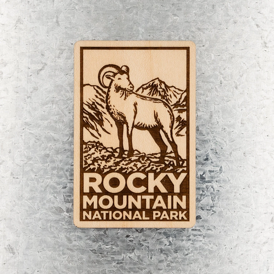 Rocky Mountain National Park Magnet - Mountain Goat, Colorado, Ram, Rocky Mountain, Estes Park, Winter Boulder