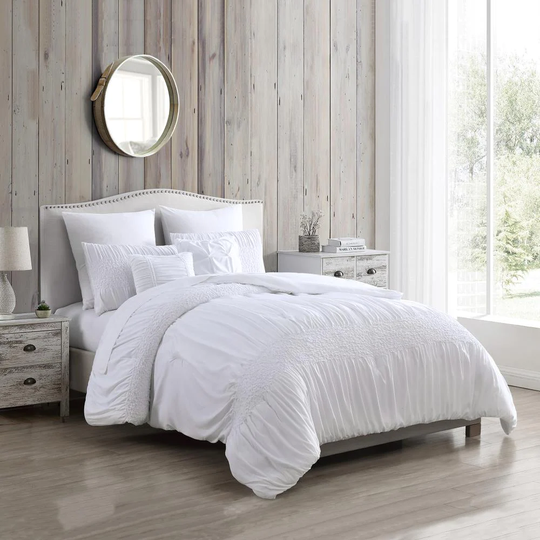 Amrapur Overseas Solid textured comforter set Multi Reversible King Comforter (Blend with Polyester Fill) | 3MLTICSE-ALY-KG