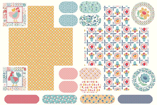 Cook Book Casserole Dish & Hot Pads Panel By Lori Holt Of Bee in My Bonnet For Riley Blake Designs