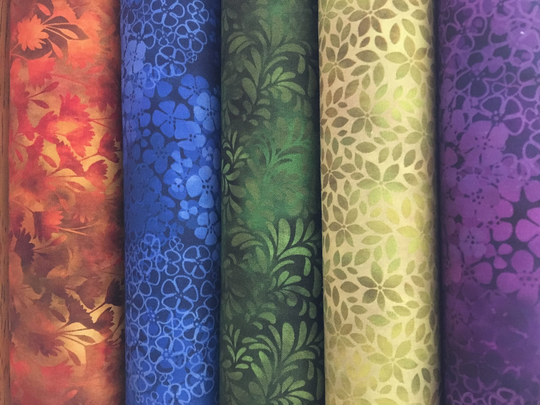 Rainbow Of Jewels By Jason Yenter For in The Beginning. Beautiful Saturated Colors. Also A Border Print Available