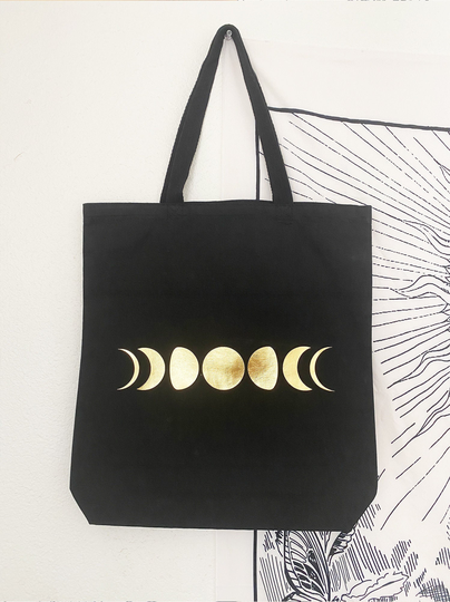 Moon Tote Bag Astrology Witch Witchy Bags Celestial Phases Things