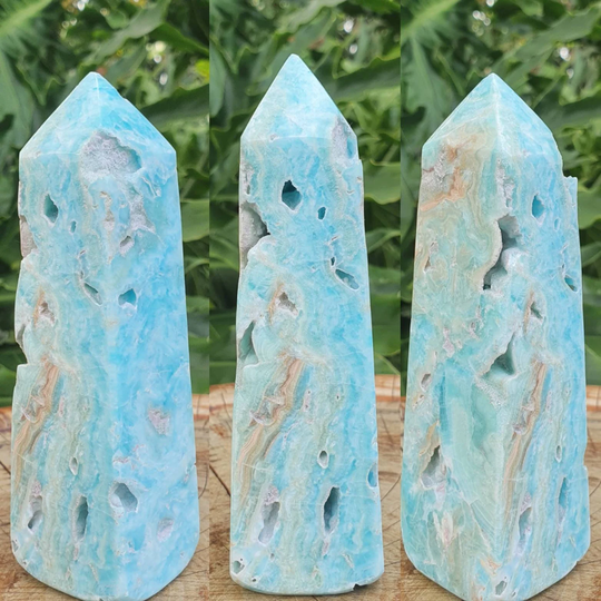 High Quality Blue Aragonite Tower, 385 Grams Gorgeous Tower From Pakistan