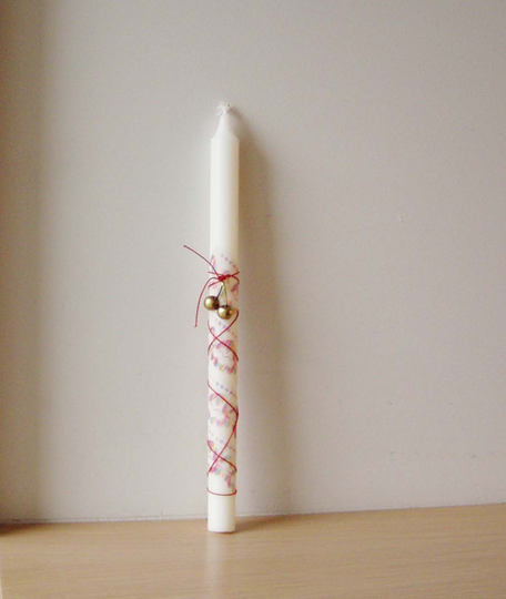Cherries Easter Candle, Brass Cherries Oxidised Pendant On Short, Candle For Girls, Greek Teens & Women