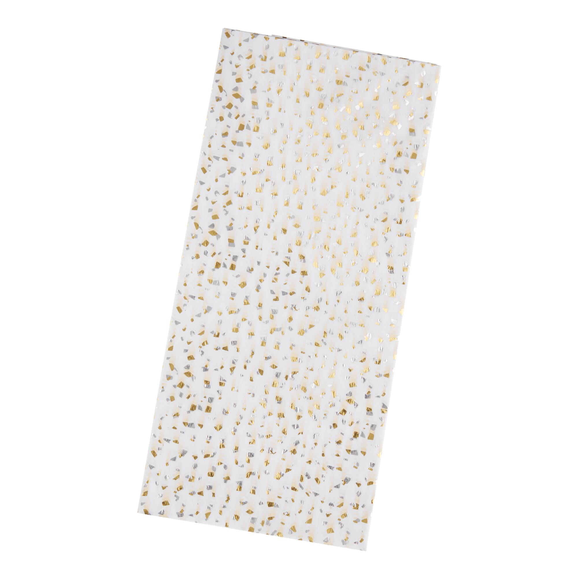 White, Gold And Silver Confetti Tissue Paper Set of 2 by World Market