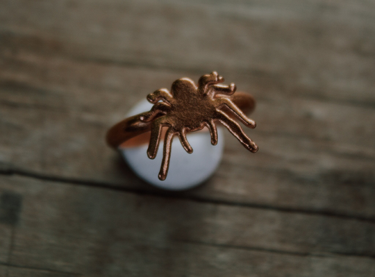 Copper Spider Ring