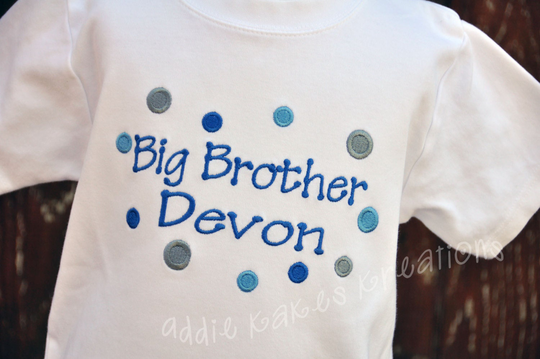 Personalized Polka Dot Big Brother Shirt