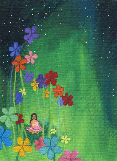 Inwards, Original Painting, Wall Art, Meditation, Peaceful, Inspirational Art