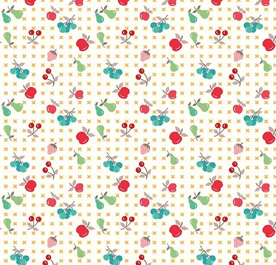 Cook Book Fruit Daisy, Lori Holt For Riley Blake, 1/2 Yard - Cut Continuously, C11760-Daisy