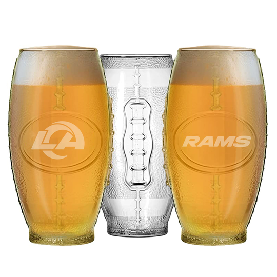 La Rams Football Pint Glass-Rams Fan Gift-La Pint Glass-Playoffs-Father's Day Gift-Coach Gift-Nfl