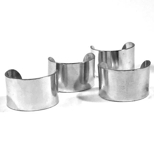 Schitt's Creek David Rose Set Of Four Aluminum Cuff Rings Adjustable Size 7-9
