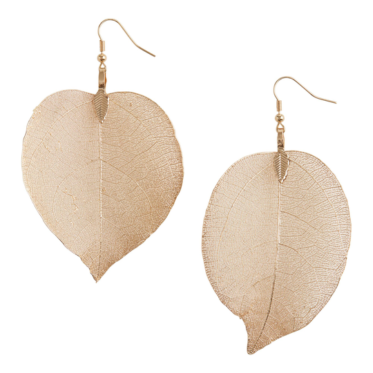 Gold Leaves Earrings by World Market