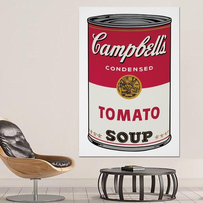 Pop Art Print Wall Painting Andy Warhol Tomato Soup Abstract Decorative Picture