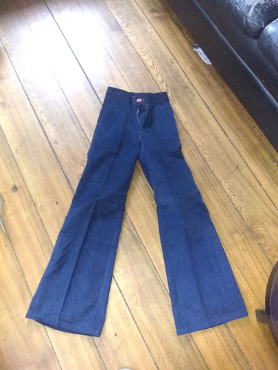 Landlubber Low-Rise Deadstock Vintage Men 27x32 34x36 1970 Corduroy Disco Bellbottom Pant New Made USA Wear Shoe T Shirt Boot Coat Jacket