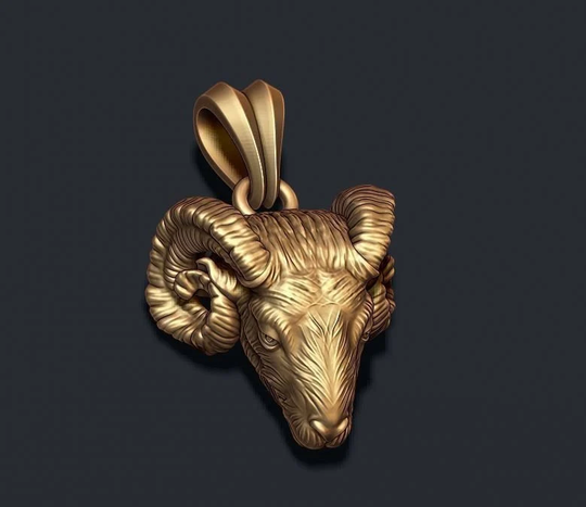 Ram Pendant, Ram Necklaces, Gold Pendant, Necklaces I Brass Silver 10K 14K 18K Gold Woraux Jewelry
