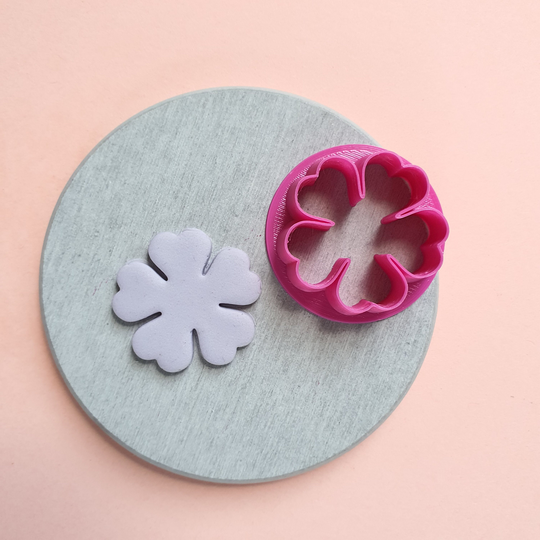 Polymer Clay Cutter 3D Print Cutters Jewelry Earrings "Flower" Shape Plastic
