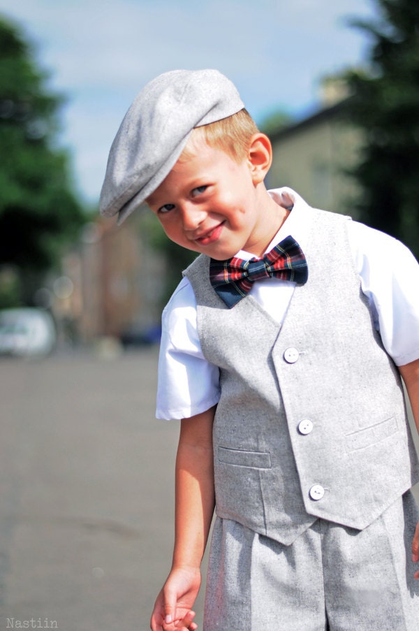 Toddler Boy Vest Light Grey For Boys Baby Infant Ring Bearer Gray Waistcoat