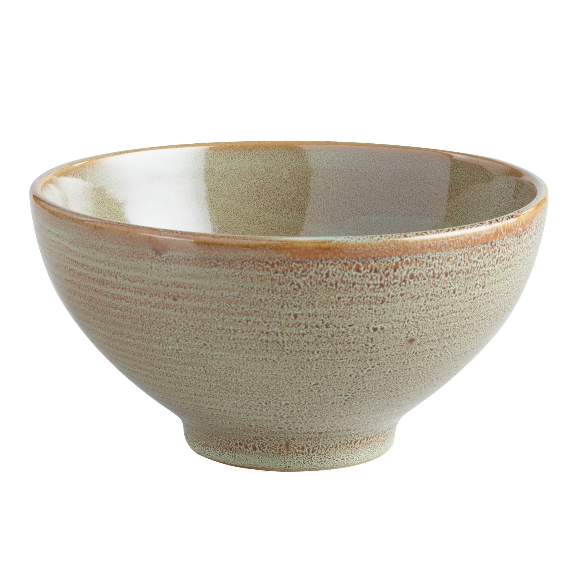 Green Zen Noodle Bowls Set of 4 - Stoneware by World Market