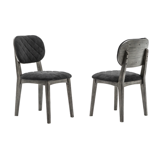 Armen Living Katelyn Contemporary/Modern Polyester/Polyester Blend Upholstered Side Chair (Wood Frame) in Gray | LCKASITGMN