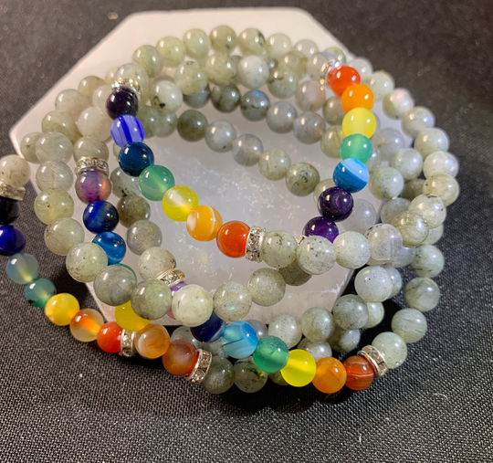 Labradorite & Chakra Bracelets 6mm