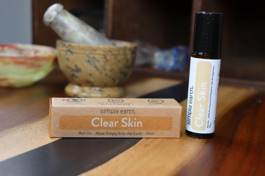 Clear Skin Essential Oil Blend Roll-On, Simply Earth Oils, Essentil Roll-On For Clear Skin