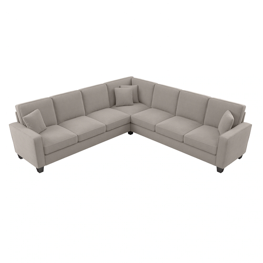 Bush Furniture Stockton Modern Beige Herringbone Fabric Polyester/Blend Sectional in Brown | SNY110SBGH-03K