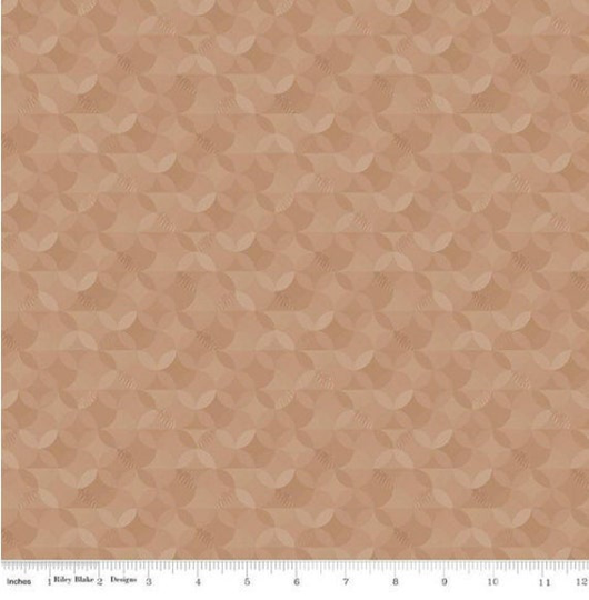 Tan Beige Blender Fabric, Light Brown Tone On Brown Kaleidoscope Fabric 100% Cotton For Sewing
