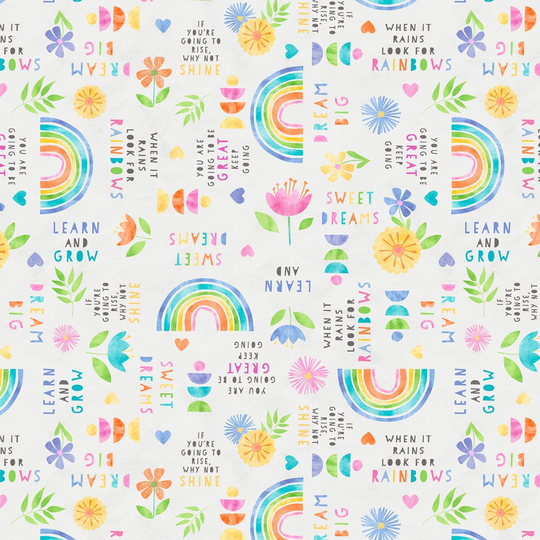 Grey Words 68551-975 Raindrops & Sunshine By Anne Rowan Collection From Wilmington Prints Cotton Fabric