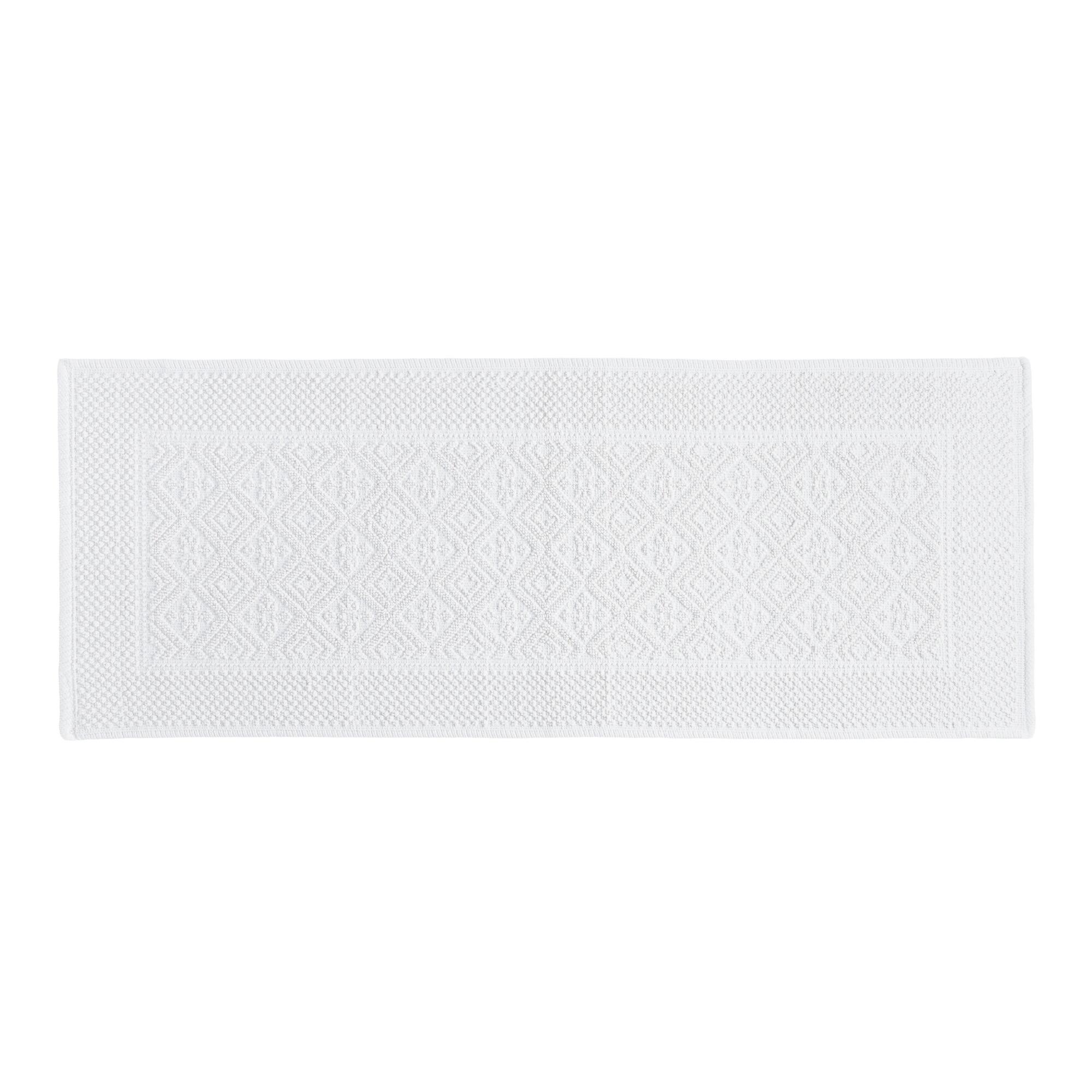 White Large Woven Bath Mat - Cotton by World Market
