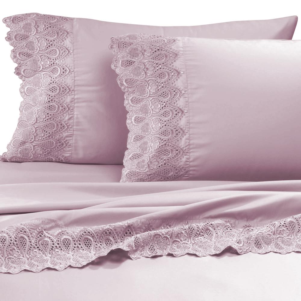 Grace Home Fashions RENAURAA Smart Queen Cotton Blend Bed Sheet in Gray | 600CVC_J LC QN P.ASH