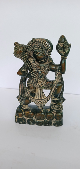 Lord Hanuman Statue - Hanumanji/Bajrangbali Religious Statue/ Ram Bhakt /9" Inches Standing Antique Idol