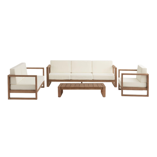 Light Brown Eucalyptus Segovia Outdoor Patio Furniture Collection by World Market