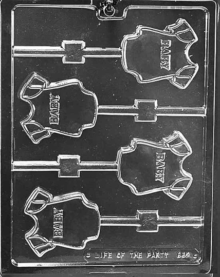 B062 Baby One Piece Outfit Lollipop Chocolate Candy Mold