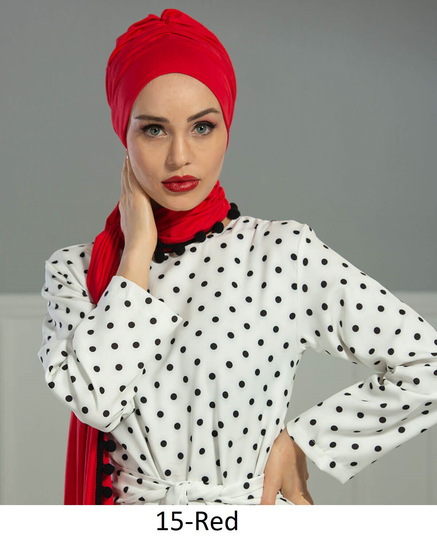 Jersey Shawl For Women Cotton Wrap Instant Modesty Turban Cap Bonnet Bt-2