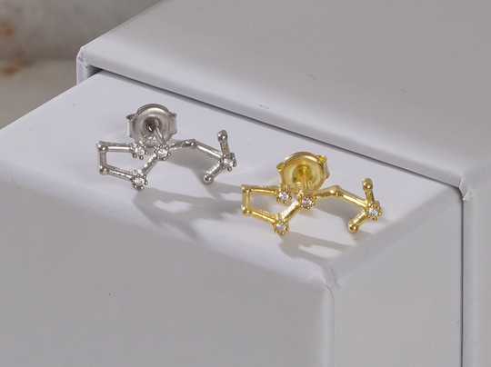 Scorpio Earring, Zodiac Constellation Earrings, Studs, Astrology Horoscope Earring