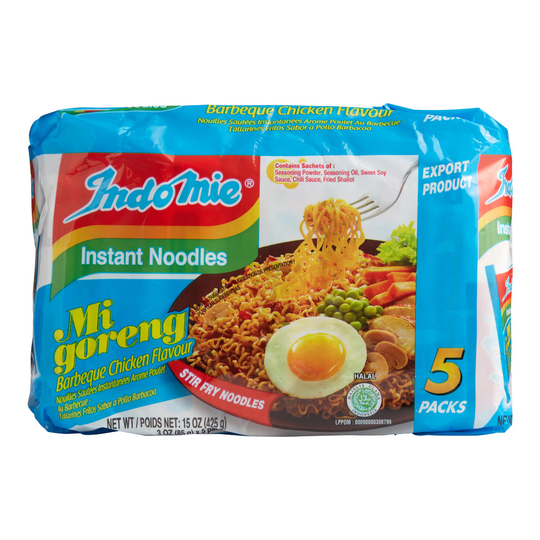 5 Pack Indomie Barbecue Chicken Fried Noodles Set of 2 by World Market
