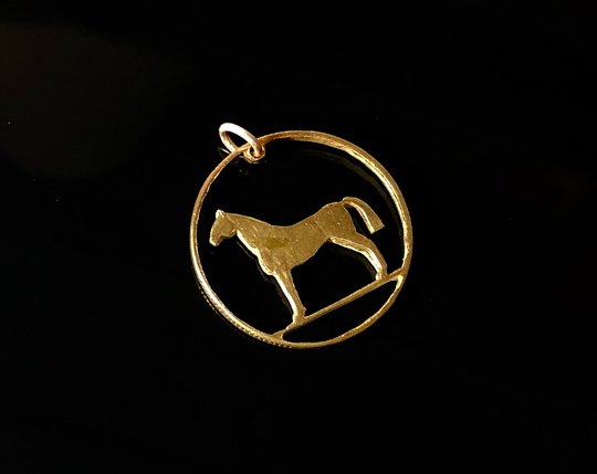 Hand Cut Coin Charm Or Pendant