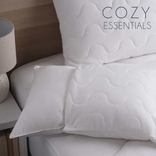 Cozy Essentials Standard/Queen Polyester Blend Pillow Protector in White | PP000700B-J