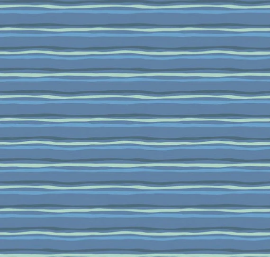 Riptide Stripes Demin C10304 - Designed By Citrus & Mint Designs For Riley Blake 100% Cotton, Sold The Half Yard