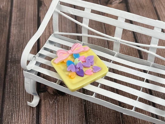 Valentine's Miniatures, Miniature Plate, Hearts, Dollhouse Miniatures, Craft Supplies, Cute Minis
