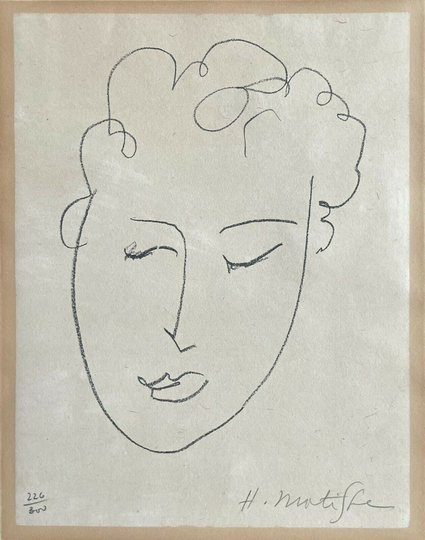 Tête De Femme | Fribourg 25; Duthuit 23 Ltd Ed Litho, Henri Matisse - Signed