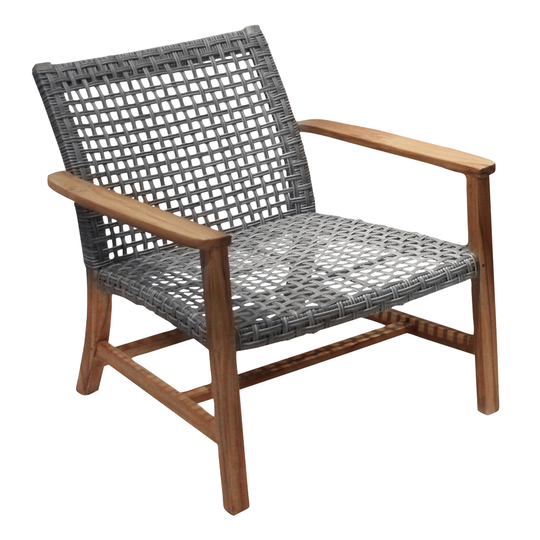 Teak Wood & All Weather Wicker Hakui Accent Chairs Set of 2 - Resin by World Market
