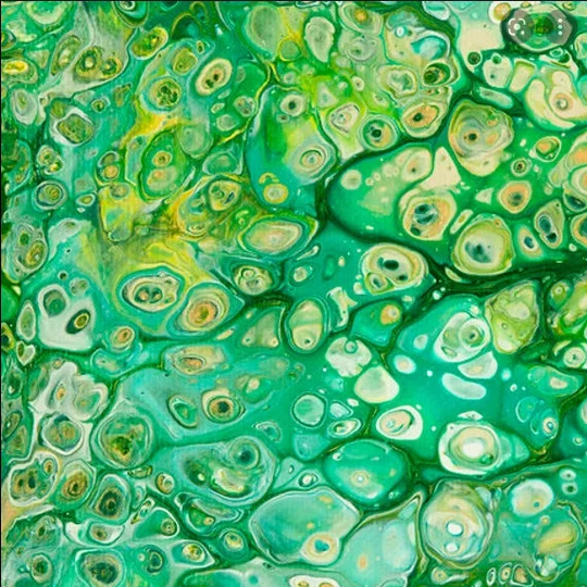 Half Yard - Fusion I Surf in Emerald Green By Quilting Treasures Rich Saturated Color Mottled Tonal Blender Cotton Fabric