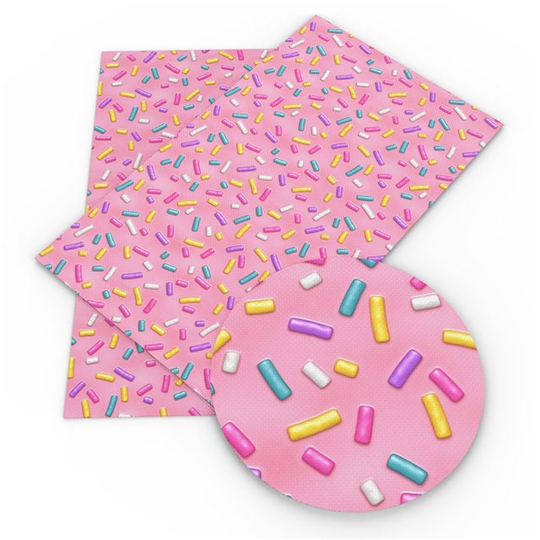 Pink Sprinkles Smooth Faux Leather Sheets Great For Bows & Earrings Thefabricdude