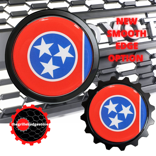 Tennessee Grille Badge Black Trim - Fits Many Vehicles Like Fj Cruiser & 4Runner 5Th Gen/Newer Tacoma & Tundra