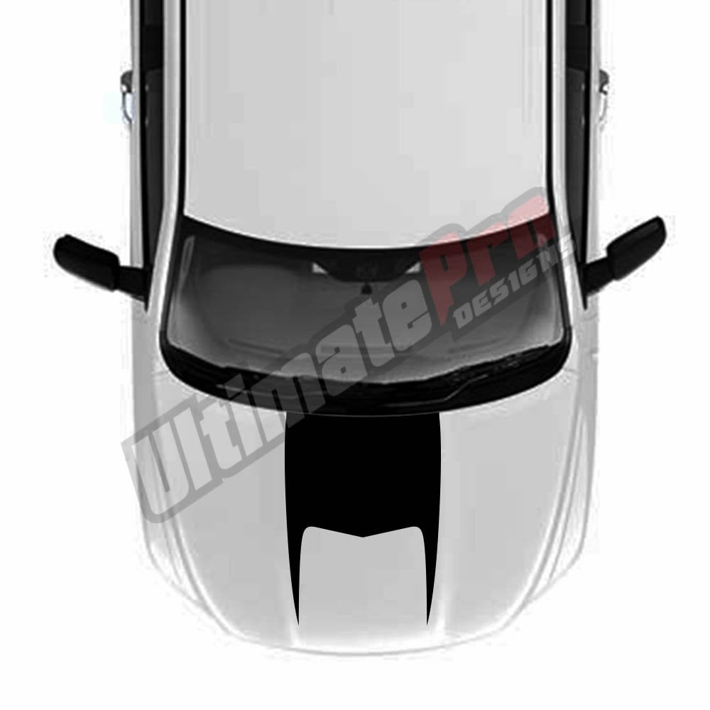 Stripes Decal Sticker Compatible With Dodge Ram 1500 Crew Cab Front Vinyl Rebel Laramie Srt8 Rt 2017 2018 2019 2020 Scoop Hood Vent
