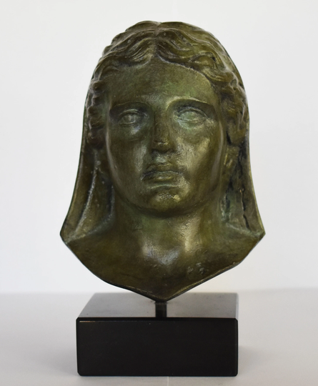 Demeter Ceres Bust - Marble Base Greek Roman Goddess Of Agriculture & Harvest Replica Pure Bronze Sculpture