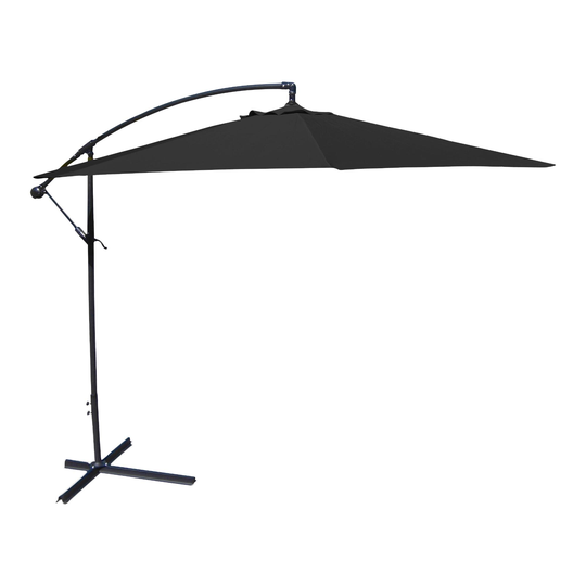 Solid Cantilever Patio Umbrella: Blue - Fabric by World Market
