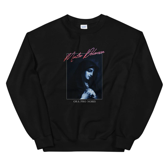 Mater Dolorosa Retro Unisex Crew Neck Sweatshirt