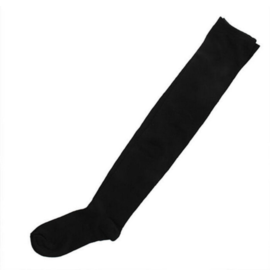 Women's Girls' Sexy Solid Color Over the Knee Cotton Blend Stockings Thigh Highs - black